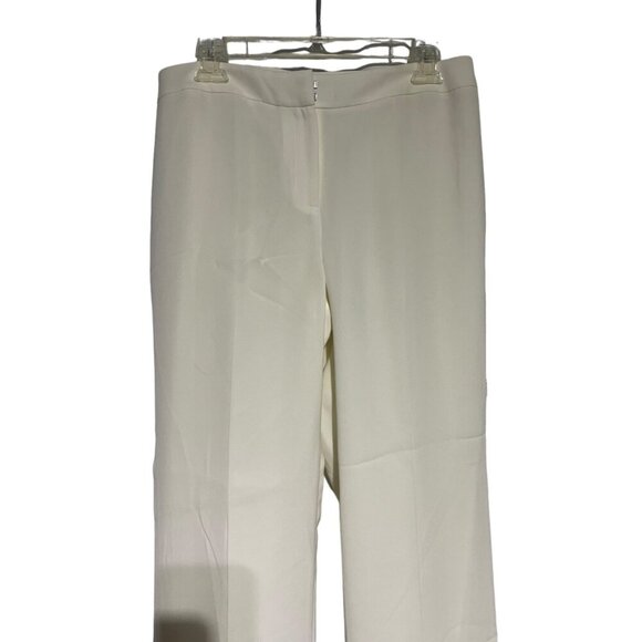 Lafayette 148 Women's Barrow Classic Fit Straight Leg Trouser Pants Cream S10 - Picture 3 of 6
